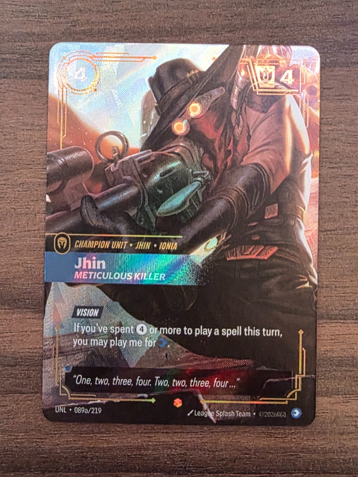 Jhin Meticulous Killer Alternate Art Riftbound Unleashed UNL 089a/219 NM English