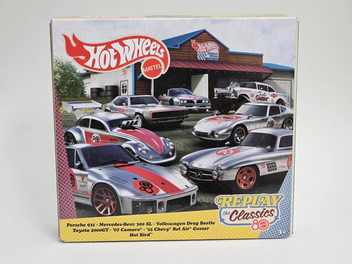 2025 Hot Wheels Replay Classics Mattel 80th Anniversary ZAMAC Box