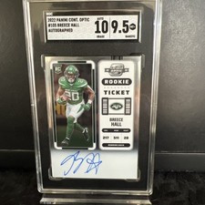 2022 Panini Contenders Optic #105 Breece Hall  Auto SGC 9.5