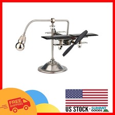 Stainless Steel Solar Plane Kinetic Decoration   Silence and Style for Your Desk