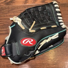 Rawlings Glove 11.5 inch Black WFP115MT Leather Palm Fast Pitch Softball
