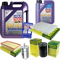 Mann Inspektionspaket 6L Liqui Moly 5W-40 FüR Audi A3 1.6 1.8 TT Skoda Octavia I