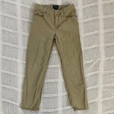 Polo Ralph Lauren Boys Khaki Chino Pants Slim Straight Size 6 Adjustable Waist
