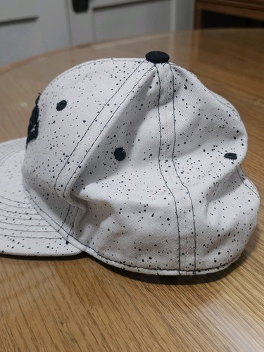 Diamante Elementos de Carbono Pintura Salpicaduras Snapback Sombrero Gorra Papá Hombres Mujeres Marfil Negro - Imagen 4 de 6