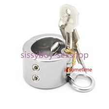 Male Stainless Steel Metal Peni Ring Scrotum Testicle Pendant Chastity Teeth