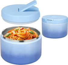 12Oz Insulated Vacuum Food Jar with Buckle Lid Wide Mouth Soup Thermo for Hot Fo