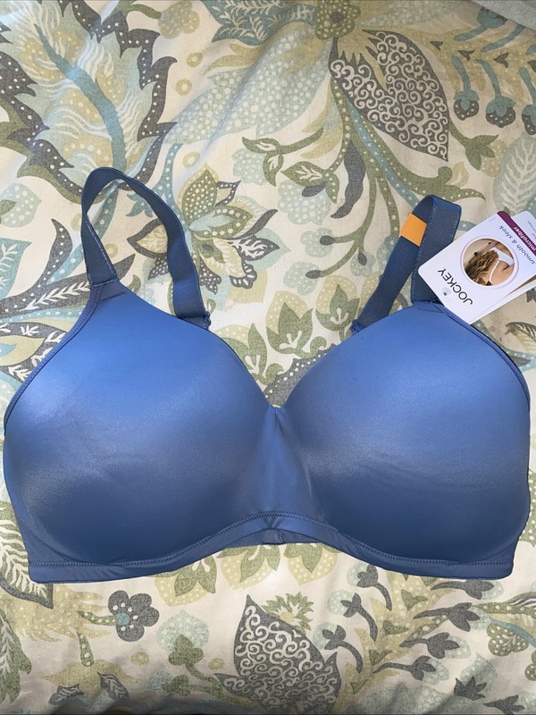 Jockey~Smooth & Sleek Wirefree Molded Bra~36DD~Blue~A631597~2354~Foam Cups  8141