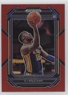 2023-24 Panini Prizm Draft Picks Red Prizm /299 KJ Williams #28 5y7
