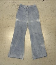 VTG 70s/80s M L M Denim High Waisted Flared Bell Bottom Jeans - Blue - Size 7/8