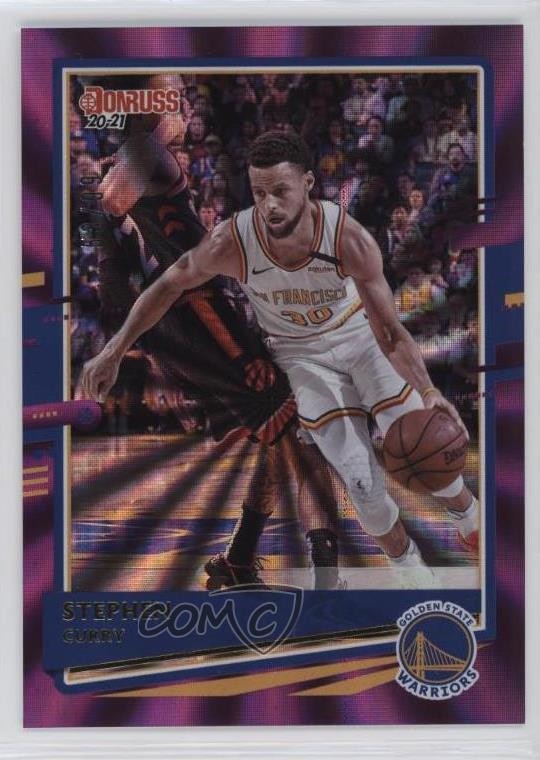 2020-21 Panini Donruss Purple Laser 60/99 Stephen Curry #41