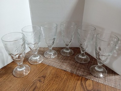 Gourmande Clear Cristal DArques- Durand 7'' Water Glasses ~ Set Of 6 