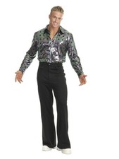 Disco 70s Black Costume Pants for Men