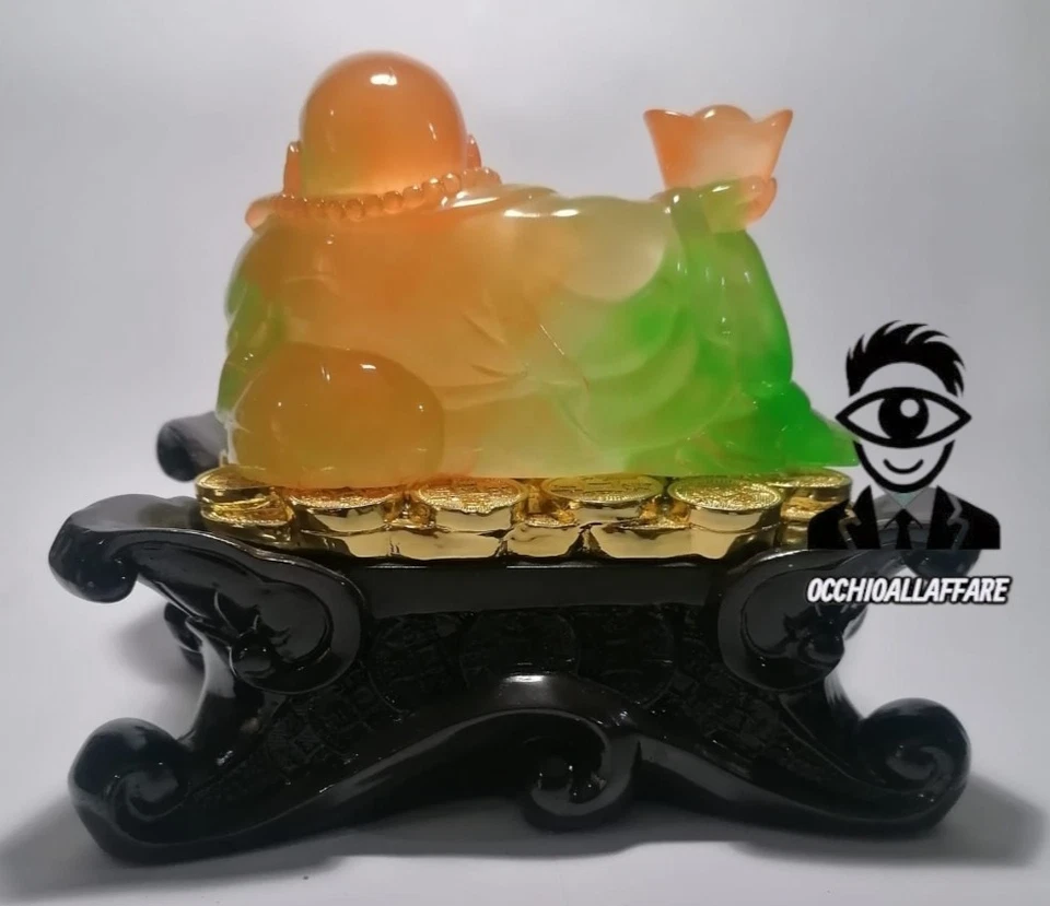 Statuetta Buddha che Ride BUDDHA FELICE Ottimo Regalo di Natale - Immagine 3 di 4