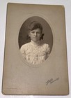 Rare Antique IDd American Newspaper Proofreader Mabel Heck CT Cabinet Card Photo — photo 2