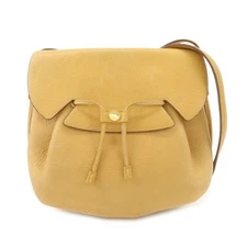 Authentic HERMES Fjord Leather Shoulder Bag OI Stamped Light Brown Used F/S