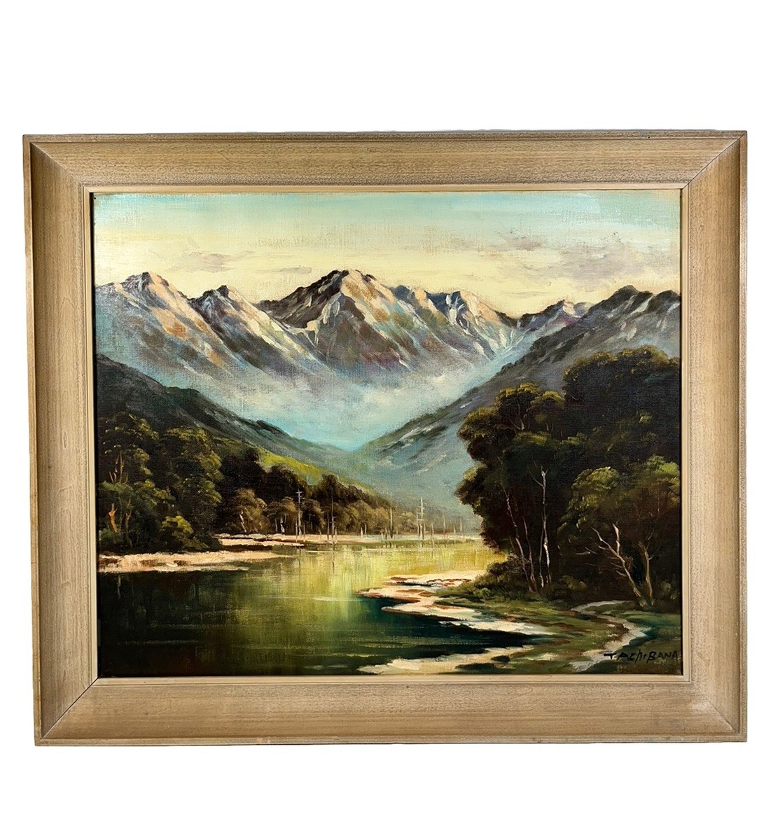 KAORU TACHIBANA JAPAN RIVER MOUNTAINS LANDSCAPE VINTAGE JAPANESE