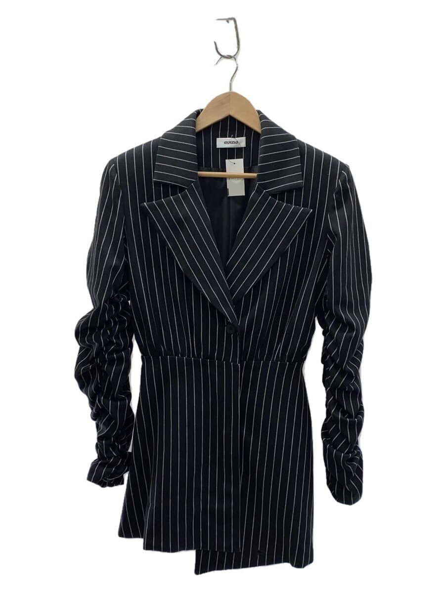 ALTRA GUIZIO Altro Giacca Lunga S Poliestere Rigato Nero
