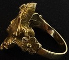 Goddess, Figural Nymph Mythical Vintage Handmade 14K Yellow Gold Ring w/Diamond — photo 9