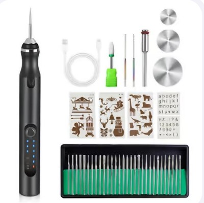 USB Wiederaufladbarer Gravierstift mit 30 Bits Mini Elektrisch Zum Selbermachen Gravierer Kabellos