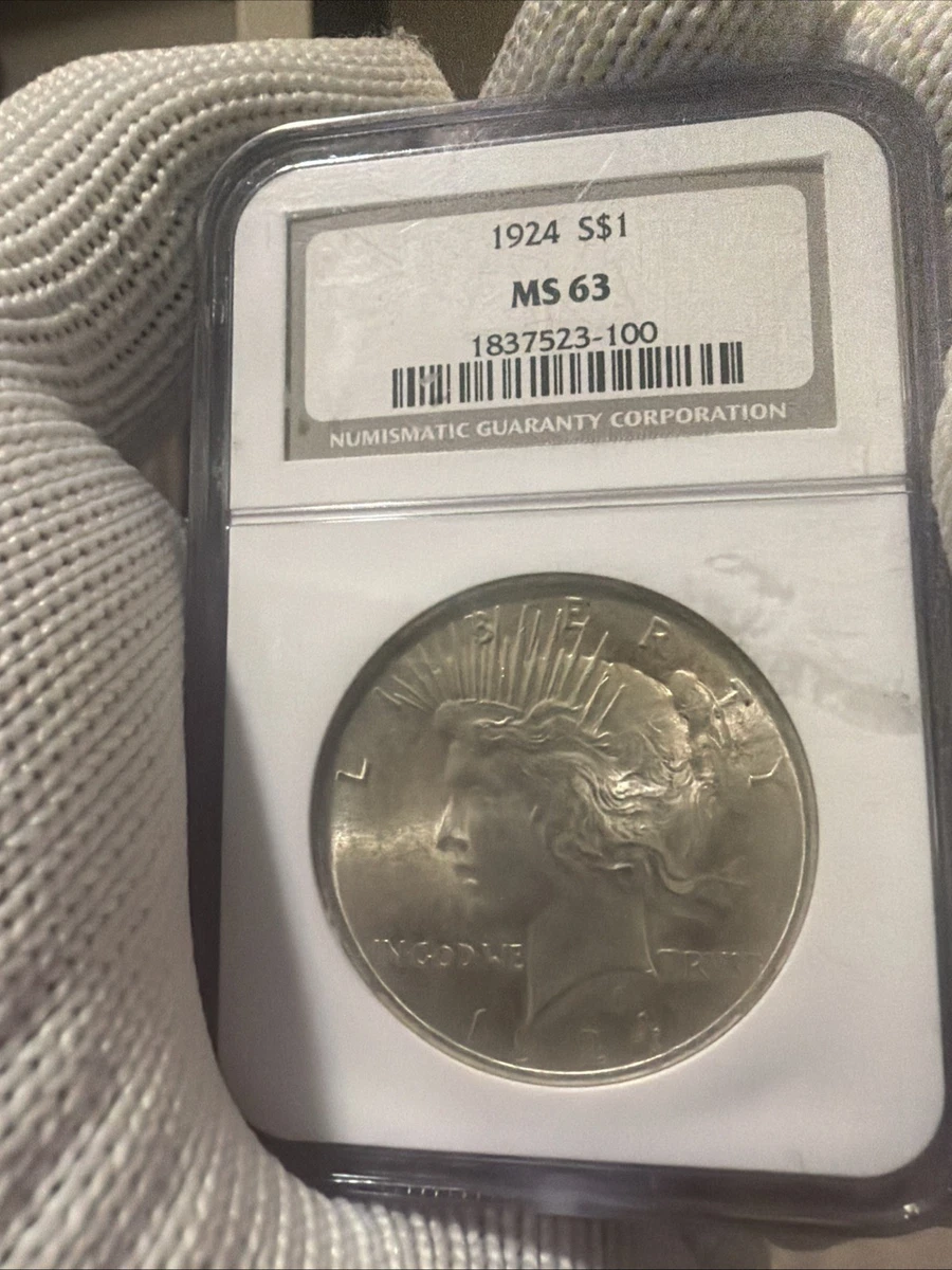 MS 63 Graded 1924 Year Peace Dollars (1921-1935) for sale | eBay