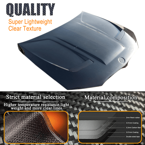 Capó delantero de carbono DRY entrada de aire ventilación para BMW M5 F90 LCI 2018-2024 - Imagen 12 de 13