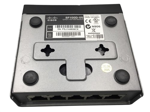 Cisco SF100D-05 5-Port 10/100 Small Business Switch "tested power on" - Picture 3 of 8