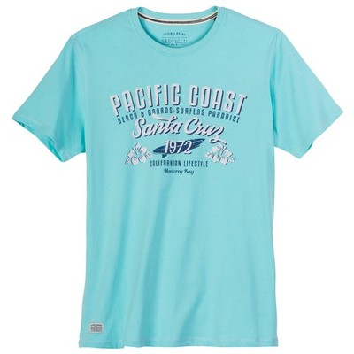 Redfield T-Shirt Print Pacific in großen Größen, türkis