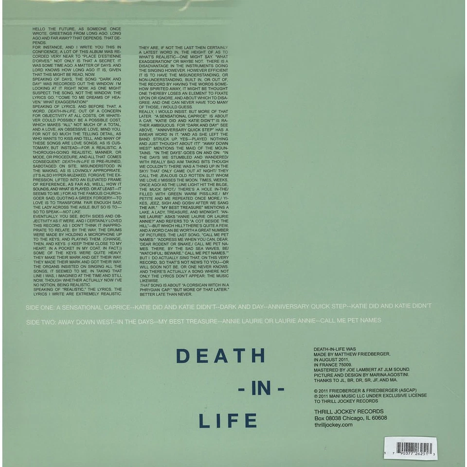 Matthew Friedberger - Death-In-Life (Vinyl LP - 2011 - US - Original), Foto 2 von 2
