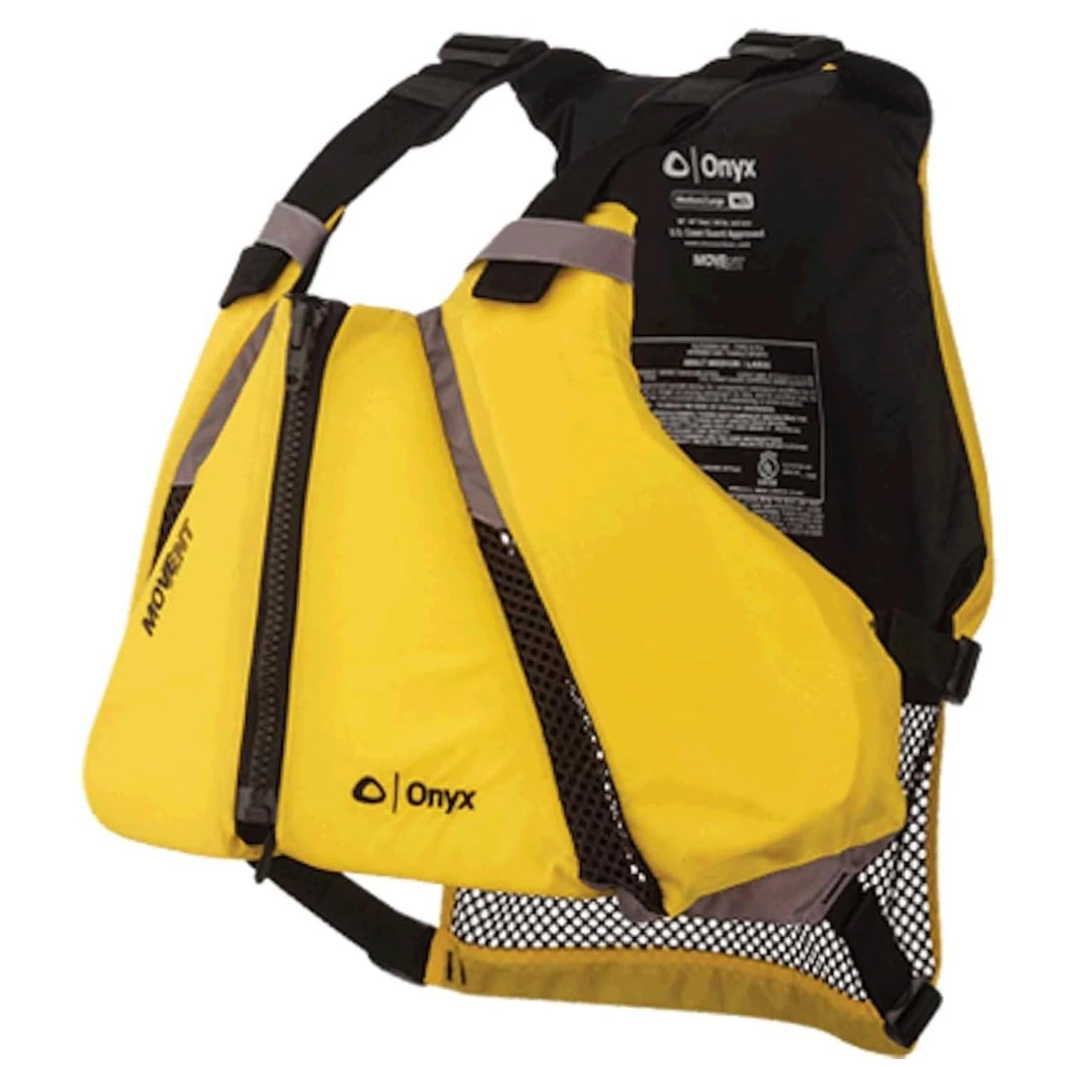 Onyx MoveVent Curve Paddle Sports Life Vest Yellow Medium-Large - product detail image 1