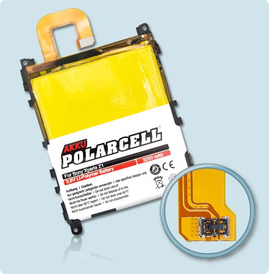 Polarcell Akku FüR Sony Xperia Z1 LIS1525ERPC 3200Mah Hochleistungs-Batterie Lte-image