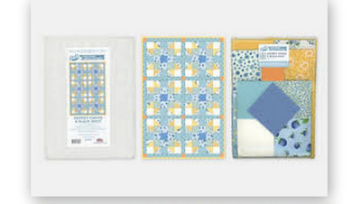 Precut Sisters Choice 6 Block Quilt Top Kit 32''X47'' Blue Yellow Cotton Maywood