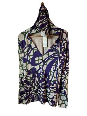 NWT Vertigo Paris Women's Pullover Hoodie Sweater Sz XL, Cruise Travel Casual