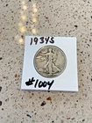 1934S Walking Liberty Half Dollar--VG-Free Shipping