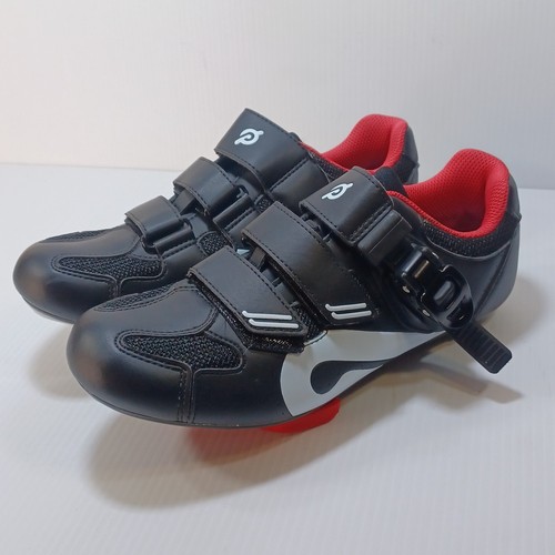 Peloton G-18 Unisex Adult Cycling Shoes EU Sz 38, US Wmns 7.5, Black/Red/White - Picture 2 of 5