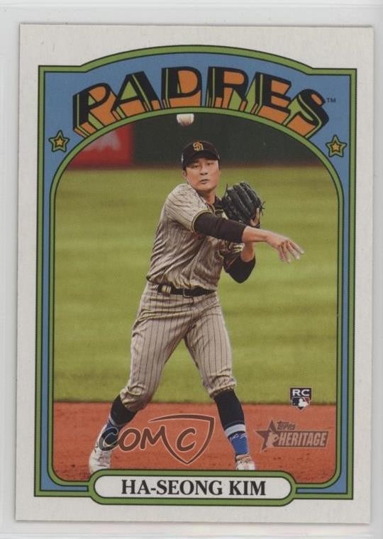 2021 Heritage High Number Action Image Variation SP Ha-Seong Kim Rookie RC 1n1p