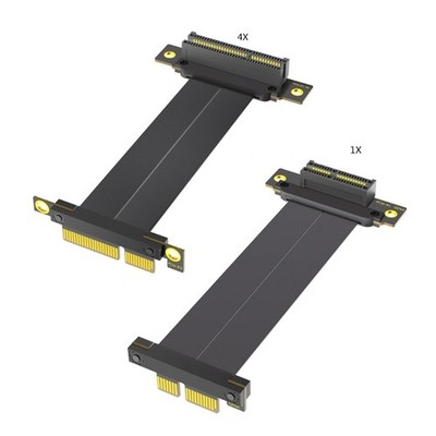 Space Saving PCIe 4.0 Extension Cord with Double 90Degree Angle for Gaming Rigs