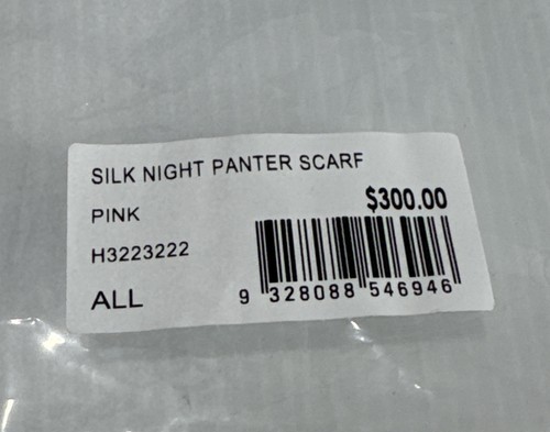 Scanlan Theodore Silk Night Panther Scarf Brand New With Tags RRP $300 Pinkblack - Picture 6 of 6
