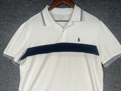 Polo Ralph Lauren Men’s Performance Polo Shirt Golf White Polyester Blend Sz XL - Bild 2 von 9