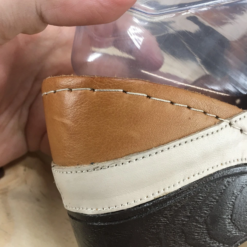 Sandalias Spring Step para mujer 38 Momelle Mule crema perforadas punta abierta tacones de cuña Foto 4 de 4