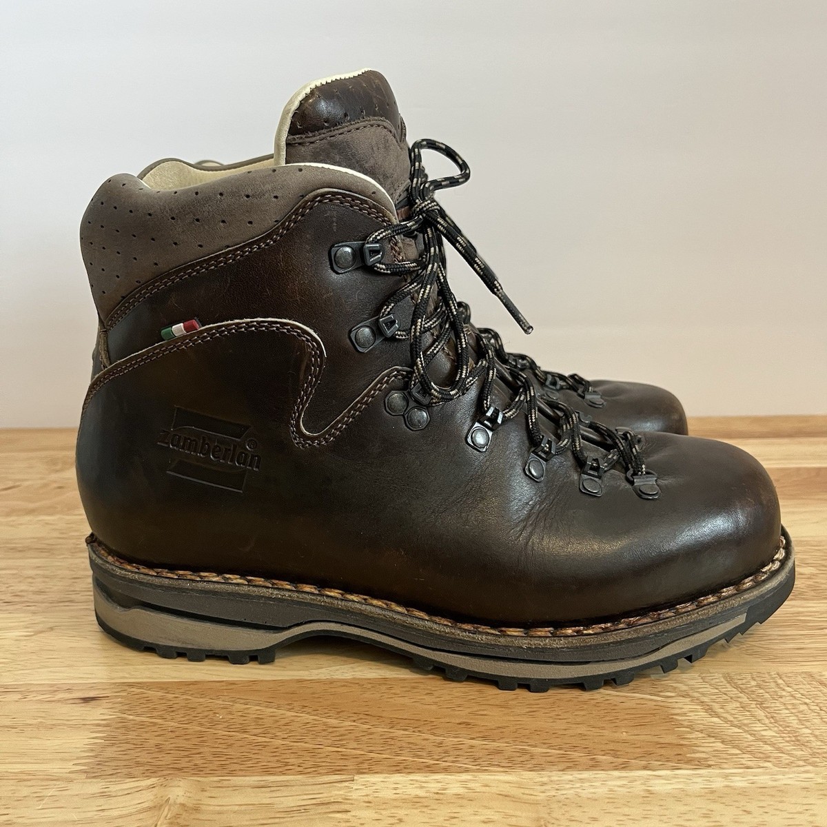 Zamberlan Latemar Boots Men's Sz 8 Euro 42 Dark Brown Hiking Made