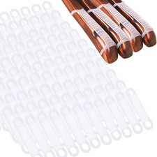 100 Pieces Clear Clothes Hanger Grips Non-Slip Clothing Hanger Strip Shoulder...