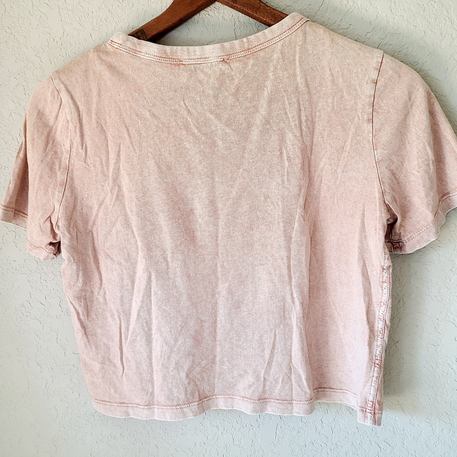 ZARA Shirt S Basic Distressed Pink Crop Tee KEEP the MOOD Womens thumbnail 3