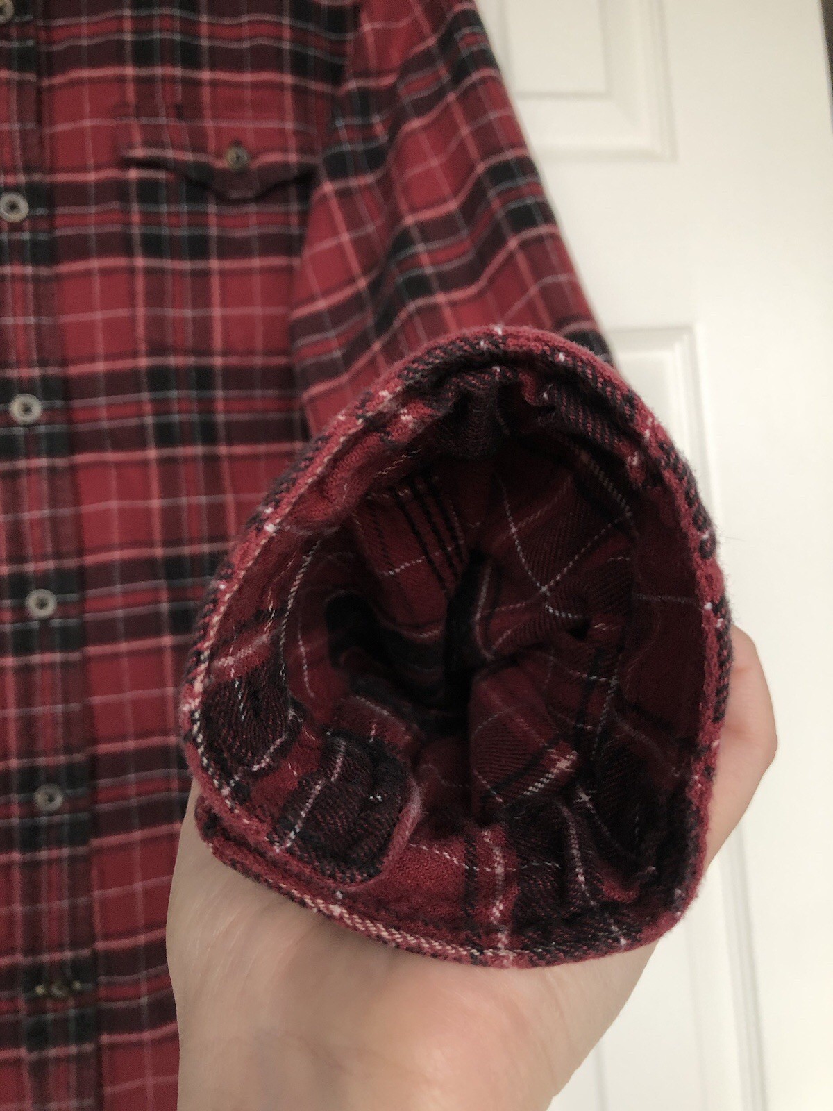 Faded Plaid Flannel Carhartt Vintage Style Women’s Size Large 12/14 thumbnail 7