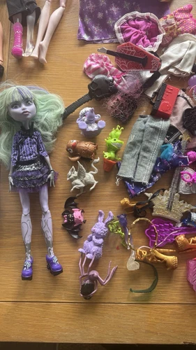 Monster High Muñecas Paquete x20 Accesorios Ropa Mascotas Figuras Raras - Imagen 19 de 21