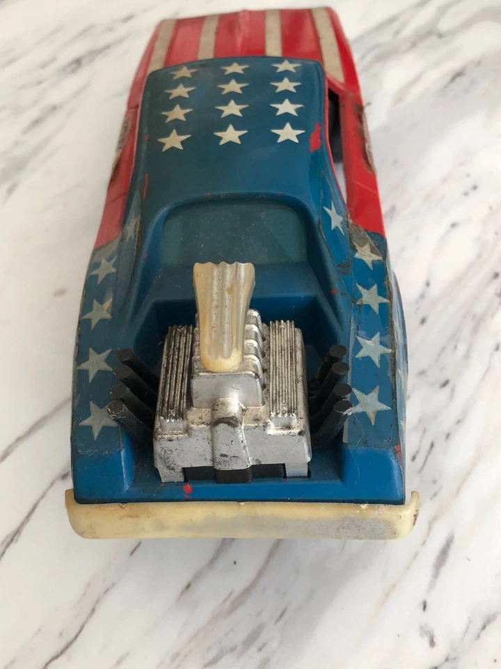 1972 Hasbro Stick Shifters Old Glory Muscle Car Dragster Drag Racing Toy - Image 4 of 4
