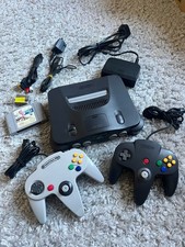 Nintendo 64 Console + 2 x Controllers + AV Cable + Game, Tested | VGC N64