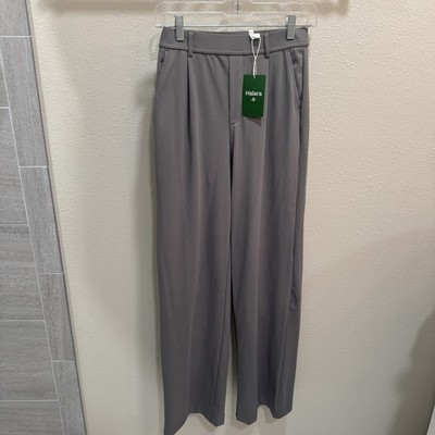 NWT Halara Wide Leg Pants Pockets Belt Loops size XS Gray Workwear Stretchy