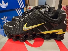 Nike Shox TL Black Dynamic Yellow Metallic Silver CN0151-002 Men's 10 US NEW