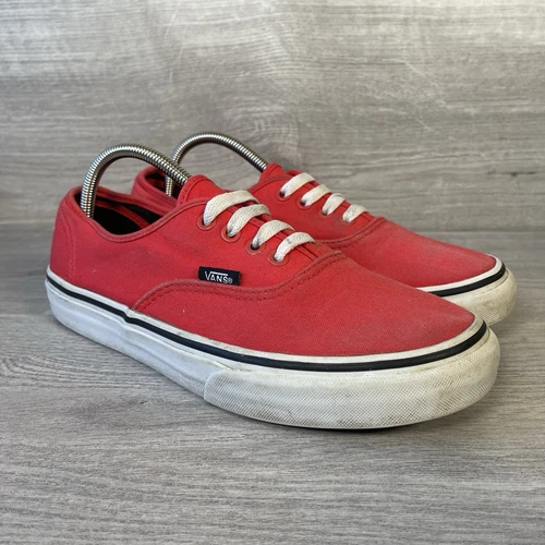 Scarpe da ginnastica Vans bambina rosse taglia UK 3 scarpe stringate piatte
