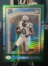 2024  Donruss Optic - Rated Rookie Ja'Tavion Sanders #244 Green Hyper Prizm (RC)